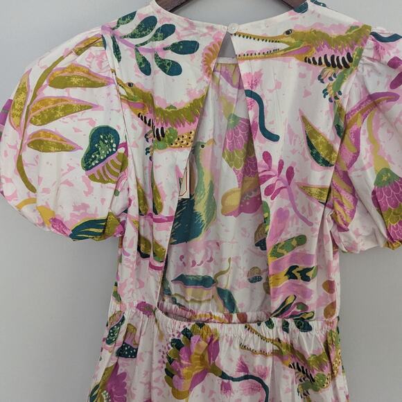 NEW Women's Banjanjan Valerna Dress XS Parrot Tropical Floral - Picture 6 of 7